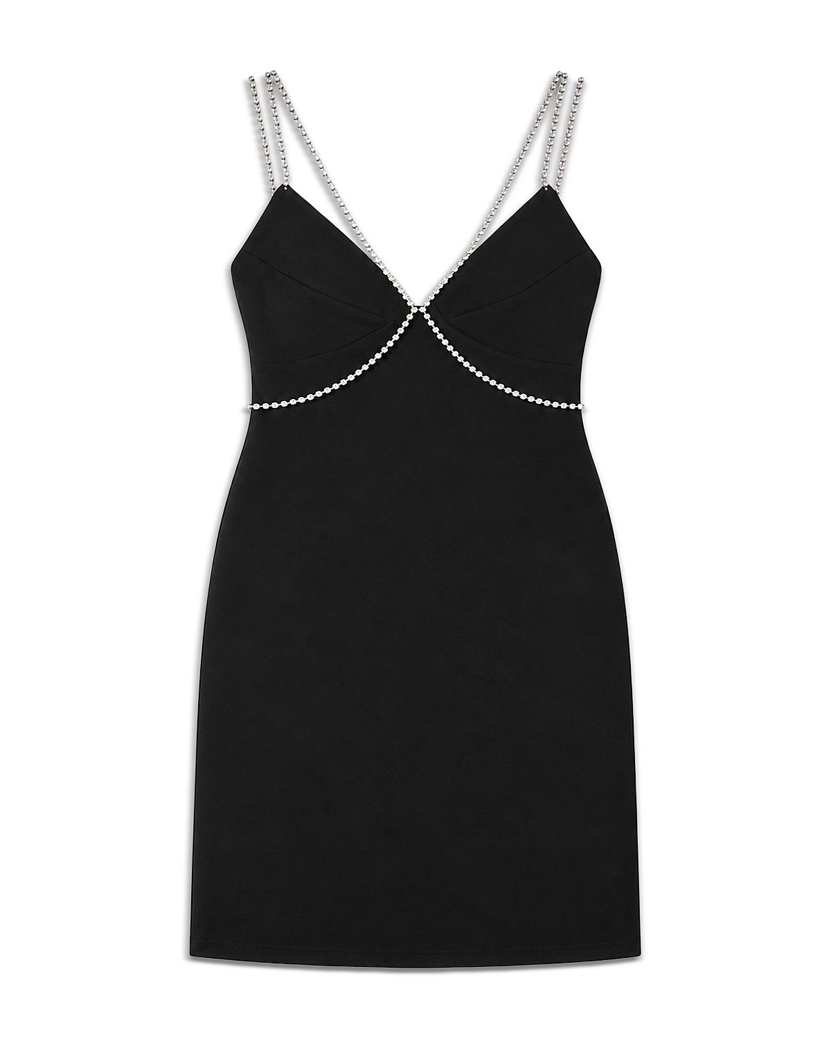 Theme Girls' Kat Black Rhinestone Trim Dress - Big Kid