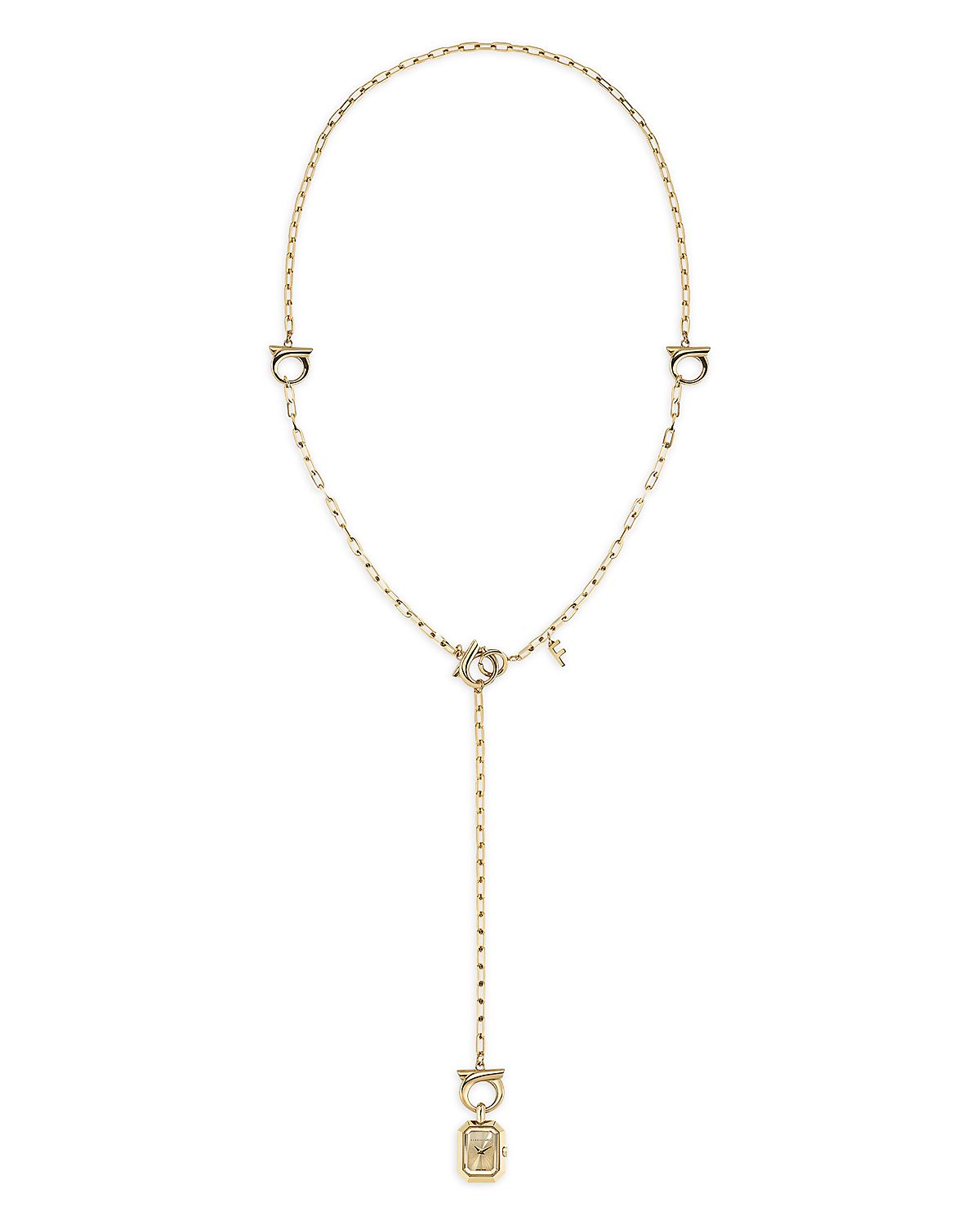 Ferragamo Charm Sautoir Necklace Watch, 17mm x 21mm