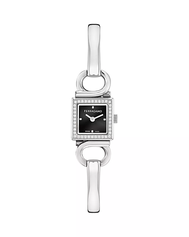 Ferragamo Gancio Evo Bangle Diamond Watch, 18mm