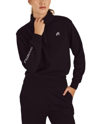 Delilah Cotton Half-Zip Sweatshirt - thumbnail 3