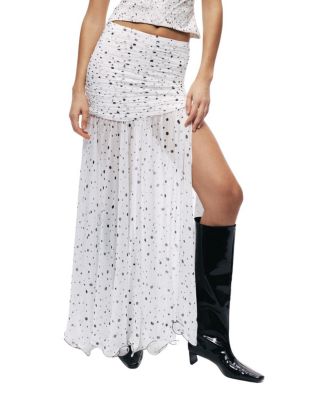  Slit Detail Maxi Skirt