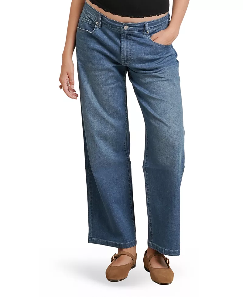 Nom Maternity Slouch Under the Belly Boyfriend Jeans in Dark Blue
