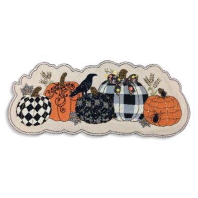 Pumpkin and Crow Table Runner
