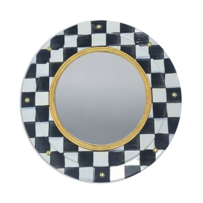 Courtly Check Round Enamel Wall Mirror