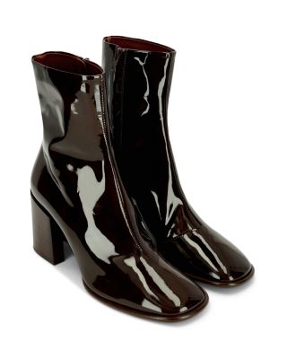 Women's Patent Leather Ankle Boots