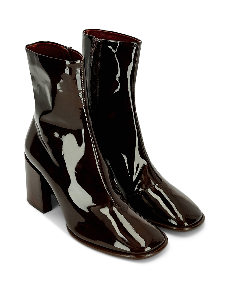 Dries Van Noten Women's Patent Leather Ankle Boots