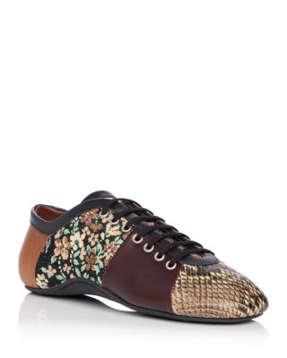 Women's Ballerina Patchwork Leather Sneakers