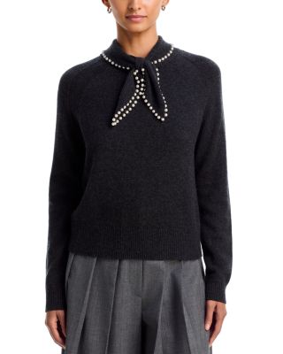 Kasa Beaded Trim Wool Pullover