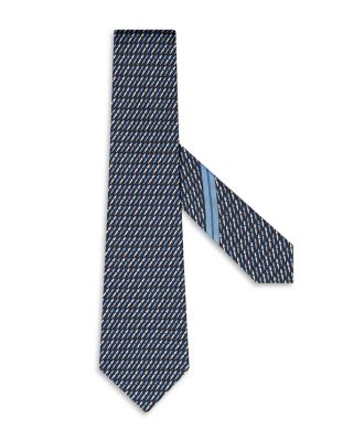 Printed ZEGNA's Founder's Pen Pattern Silk Classic Tie