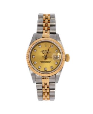  Oyster Perpetual Datejust Automatic Watch in Stainless Steel and Gold with Diamond Markers 26mm