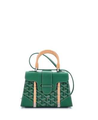  Mini Structured Saigon Top Handle Bag Coated Canvas with Leather