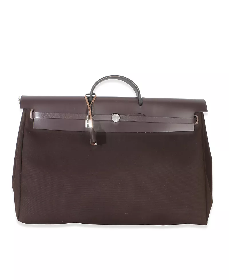 Pre-Owned HERMES Herbag Zip Cabine Bag Canvas Handbag