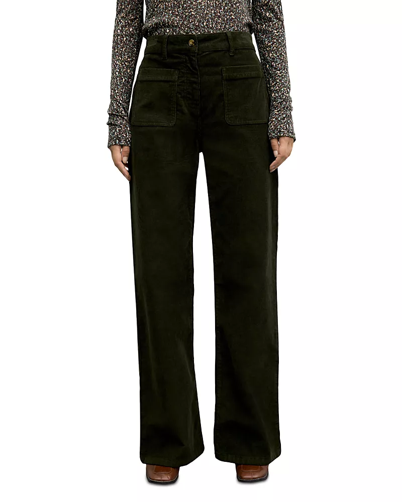 Gerard Darel Mael Cotton Stretch Flare Pants