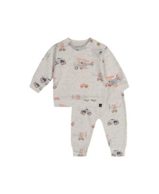  Boys' Organic Cotton Printed Airplanes Pants and Top Set - Baby