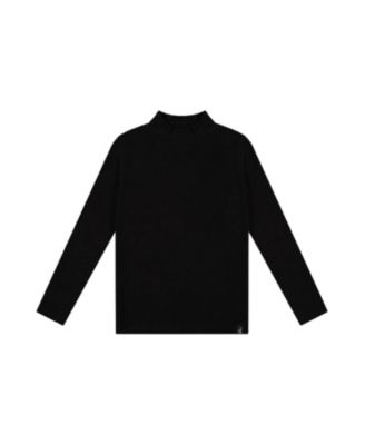 Girls' Brushed Rib Long Sleeve Mock Neck Top - Big Kid