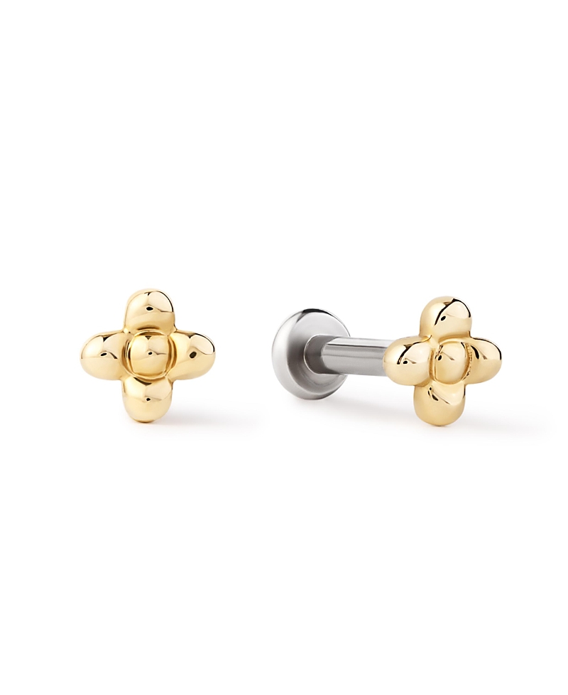 Ana Luisa Solid Yellow Gold Liora Flatback Studs
