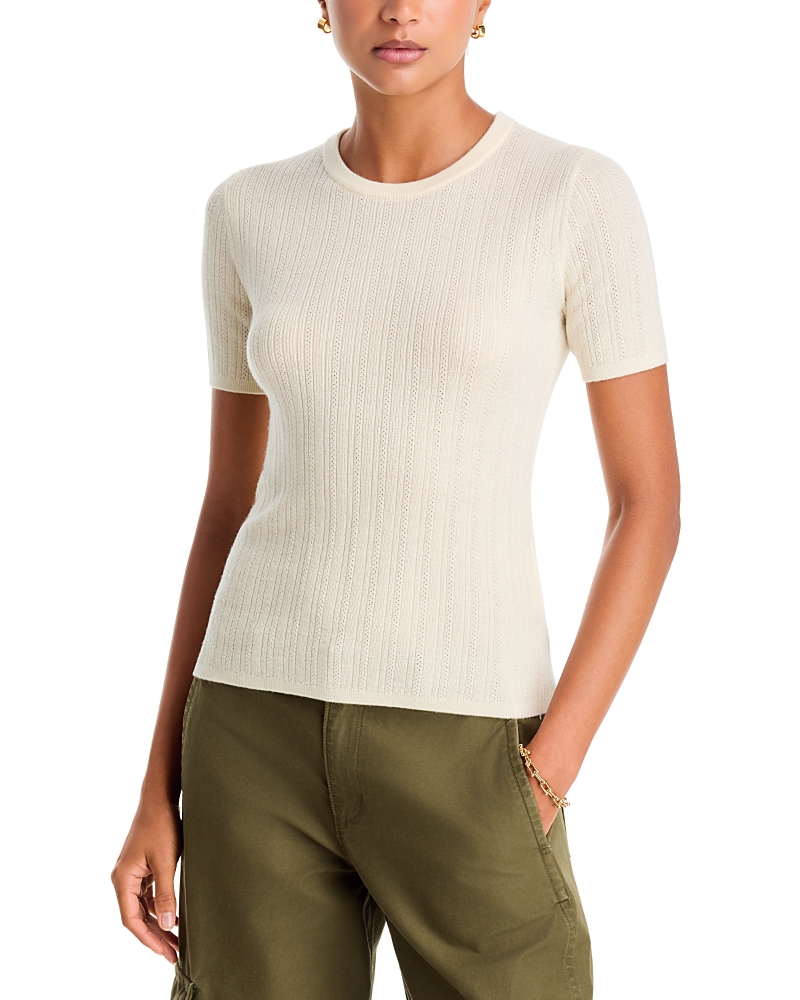 rag & bone Rhodes Wool Short Sleeve Crewneck Sweater