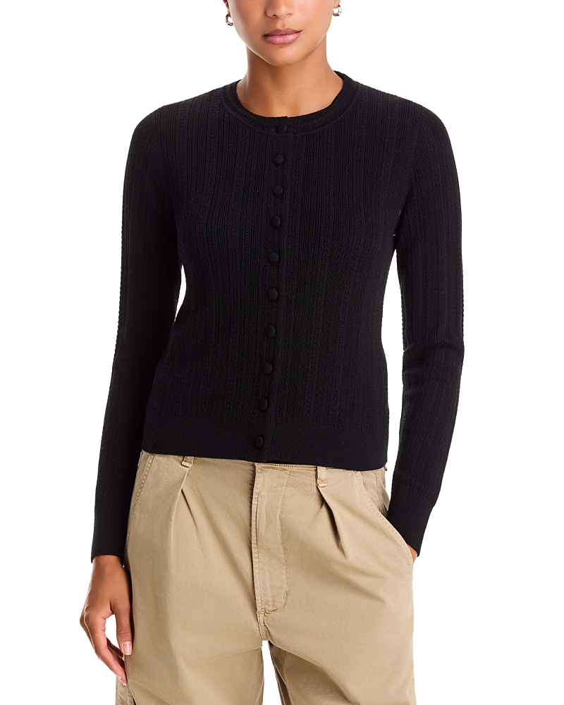 rag & bone Rhodes Wool Crewneck Cardigan Sweater