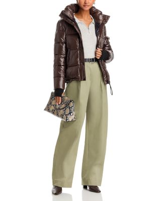 Ella Glossy Hooded Puffer Coat - Exclusive - thumbnail 8