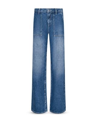 Christel High Rise Wide Leg Jeans in Atlantis - thumbnail 5