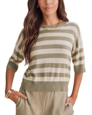 Georgie Striped Short Sleeve Sweater