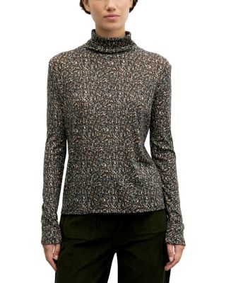 Beata Wool Turtleneck Top