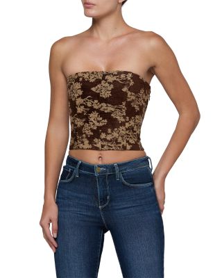 Paulette Lace Up Strapless Corset Top