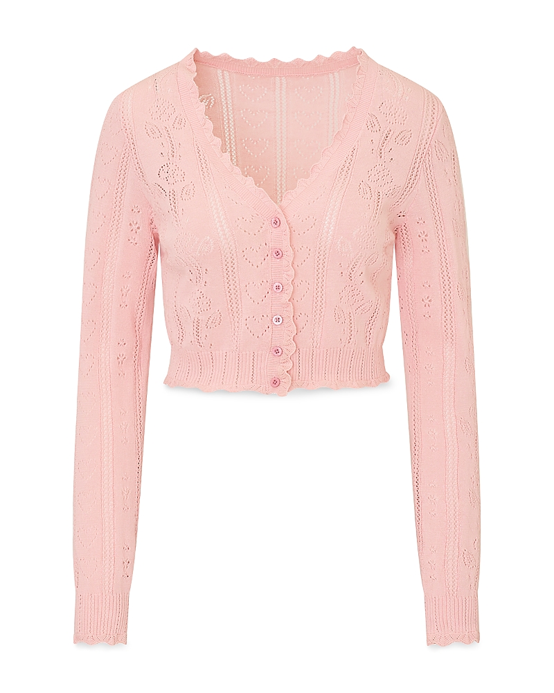 LoveShackFancy Girls' Mini Alea V Neck Cardigan - Little Kid