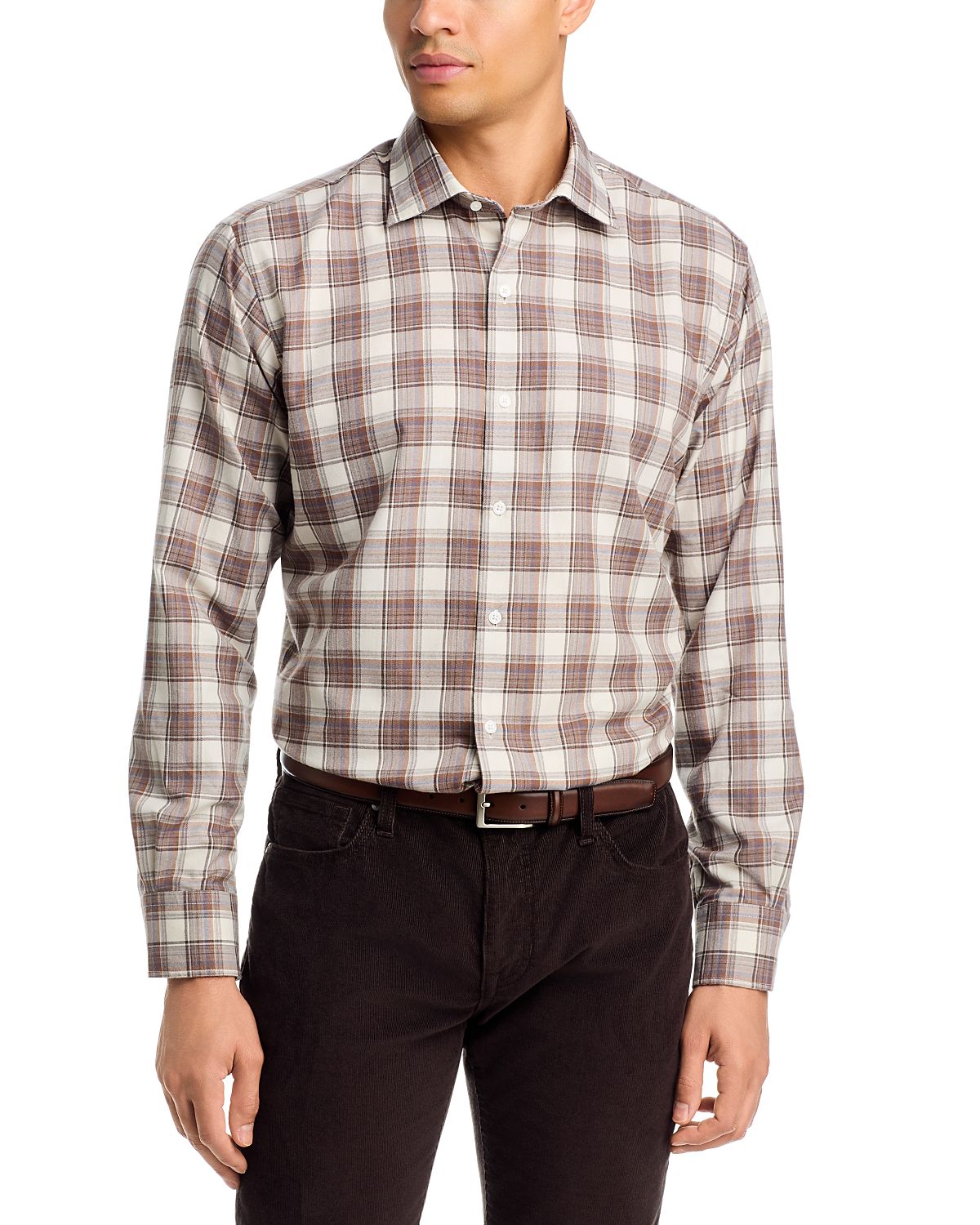 Peter Millar Cannon Performance Flannel Classic Fit Sport Shirt