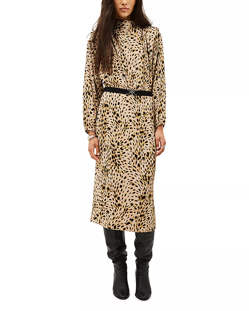 ba & sh Hoelia Printed Midi Dress