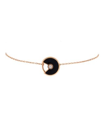  XS Amulette de Cartier Bracelet 18K Rose Gold with Diamond and Onyx