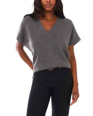 V Neck Short Sleeve Boxy Top