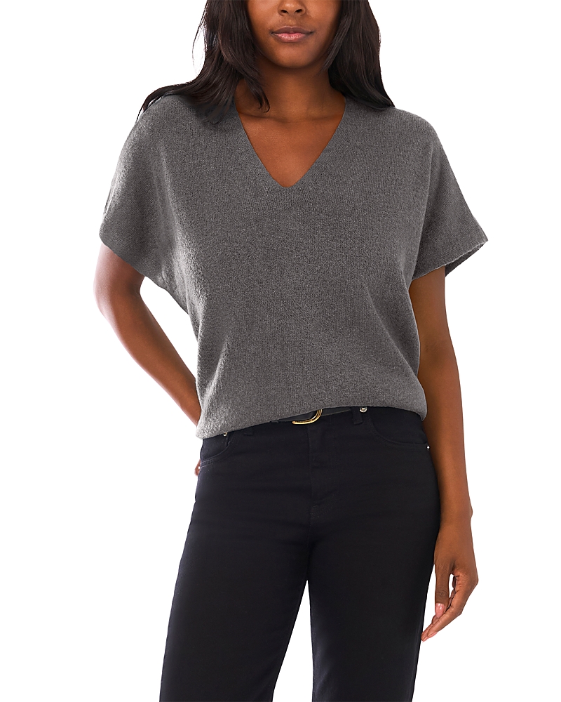 Vince Camuto V Neck Short Sleeve Boxy Top