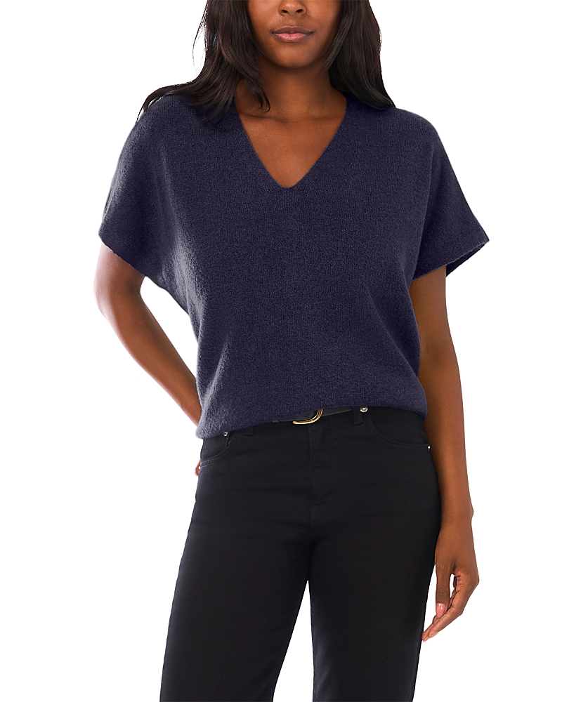 Vince Camuto V Neck Short Sleeve Boxy Top