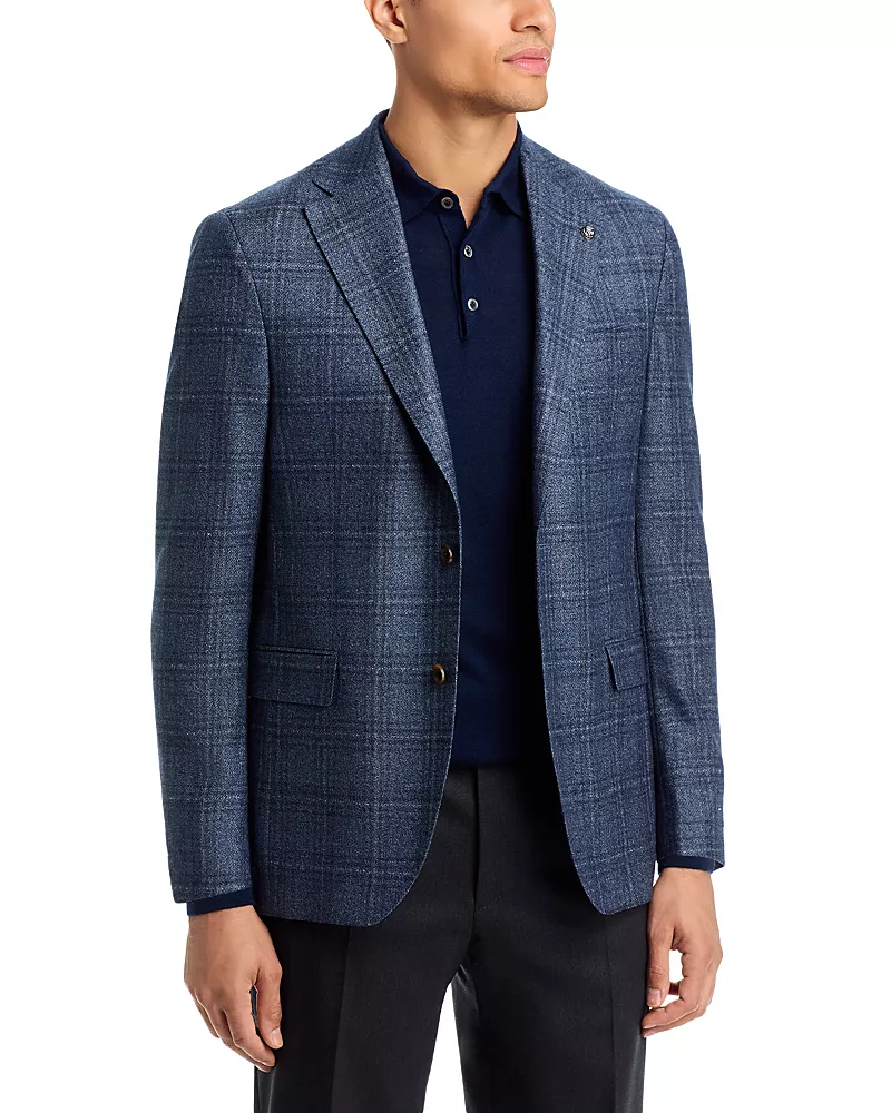 Jack Victor Midland Regular Fit Tonal Plaid Wool Sport Coat