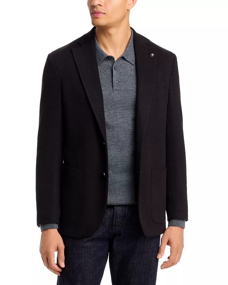Jack Victor Hampton Regular Fit Wool Pique Jersey Soft Sport Coat