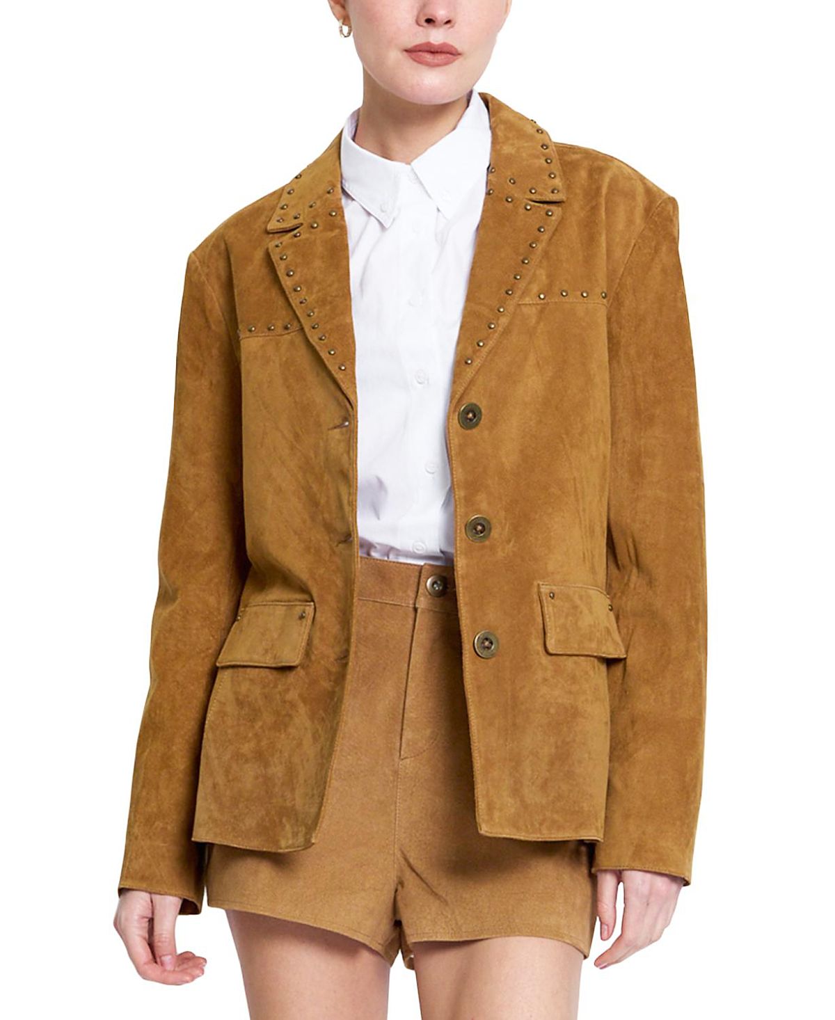 Central Park West Women's Odessa Studded Bf Blazer