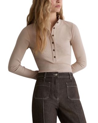 Ida Cotton Stretch Ribbed Top