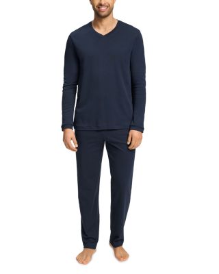 Night and Day Long Sleeve V Neck Knit Pajama Set