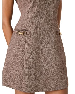 Naya Herringbone Mini Dress - thumbnail 7