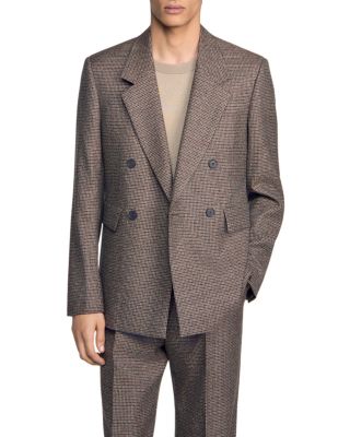 Pied De Poule Classic Fit Wool Houndstooth Jacket
