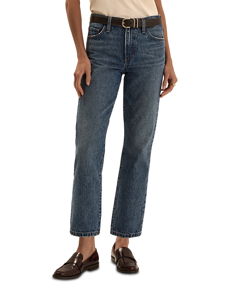 Favorite Daughter The Dot Mid Rise Straight Ankle Jeans in Charlestown