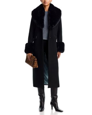 Long Coat with Faux Fur Trim - Exclusive - thumbnail 3