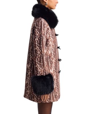 Faux Fur Trim Bow Detail Jacket - Exclusive - thumbnail 7
