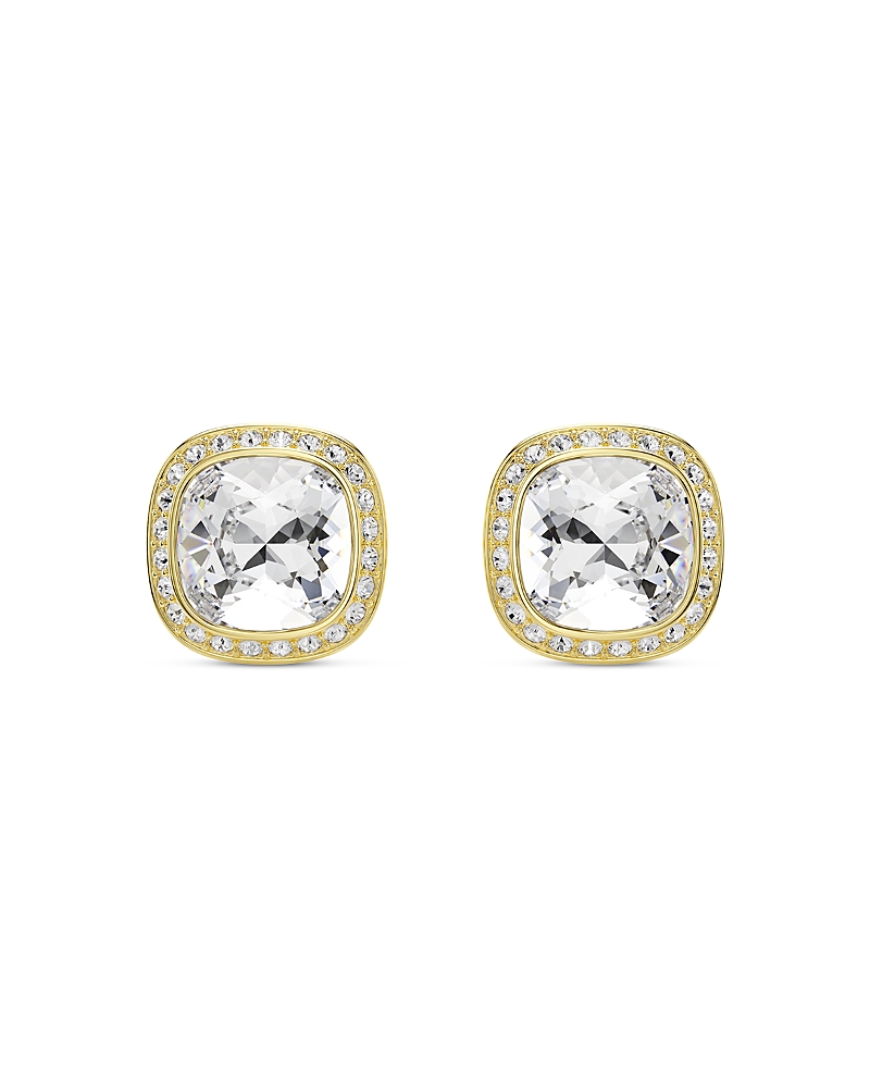 Swarovski Una Crystal Cushion Halo Stud Earrings