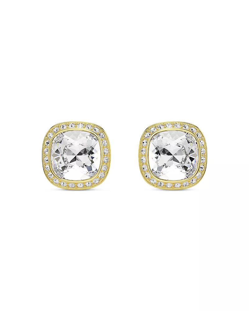 Swarovski Una Crystal Cushion Halo Stud Earrings
