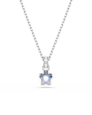 Chroma Crystal Star Pendant Necklace, 14.87-17.75"