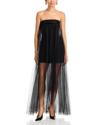 Tory Tulle Strapless Gown