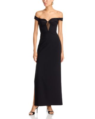 Sunni Off-the-Shoulder Bodice Cutout Gown