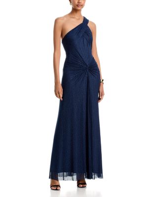 Bcbgmaxazria One Shoulder Embellished Gown